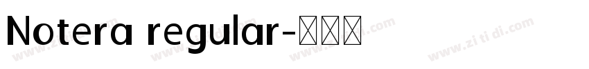 Notera regular字体转换